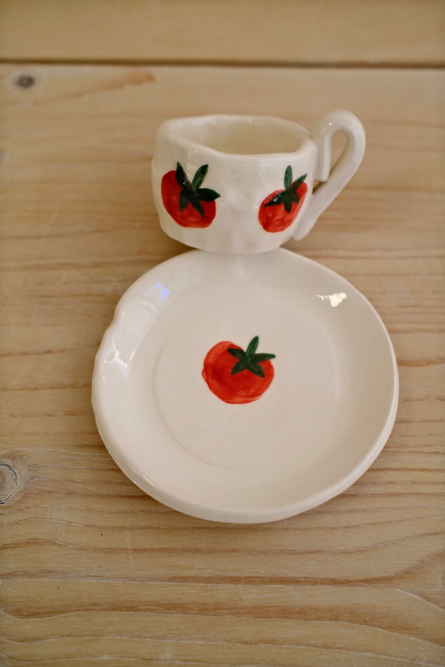 Tazzina da caffè + piattino [POMODORI]