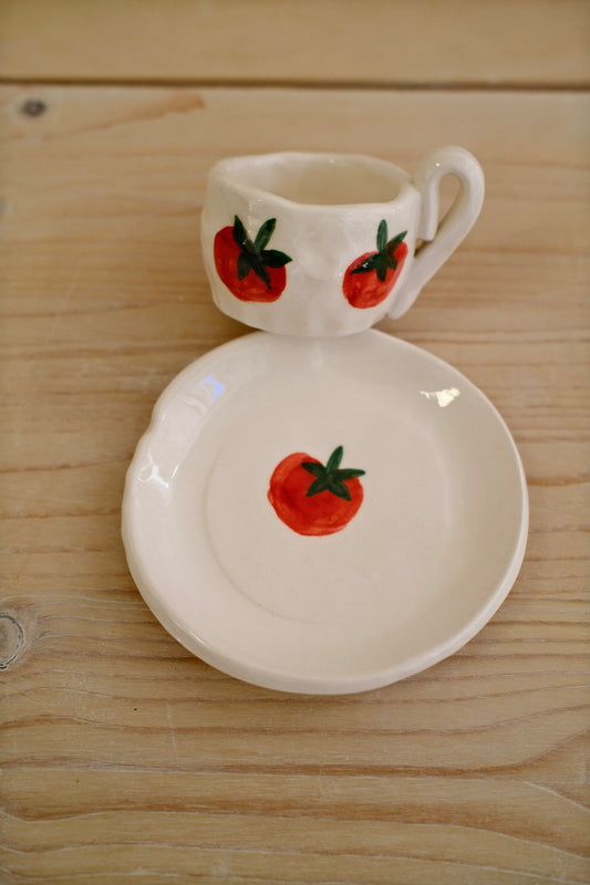 Tazzina da caffè + piattino [POMODORI]