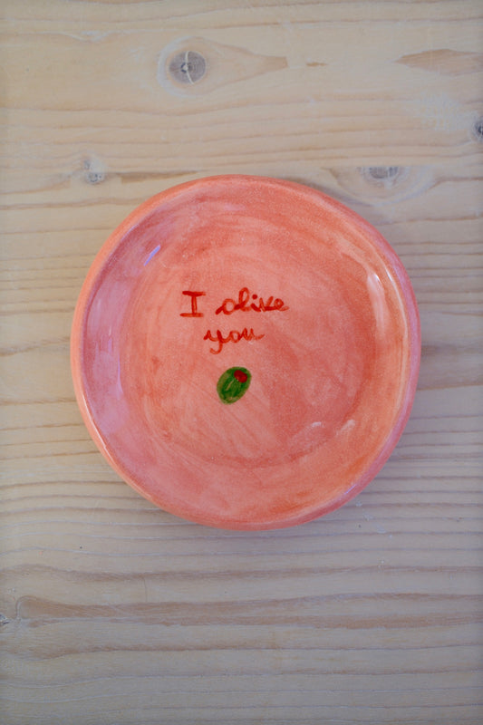 Tazzina da caffè + piattino [I OLIVE YOU]