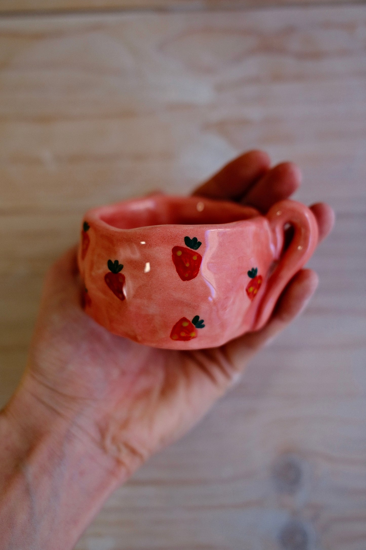 Tazzina da caffè + piattino [FRAGOLE]