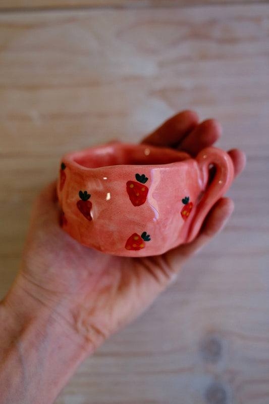 Tazzina da caffè + piattino [FRAGOLE]