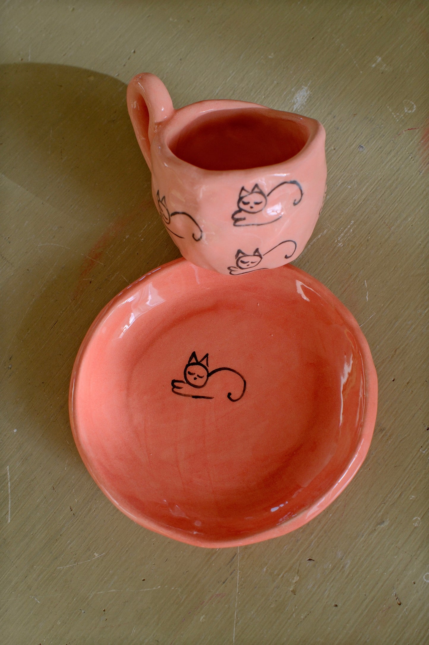 Tazzina da caffè + piattino [GATTINI]