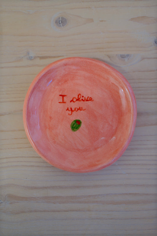 Tazzina da caffè + piattino [I OLIVE YOU]