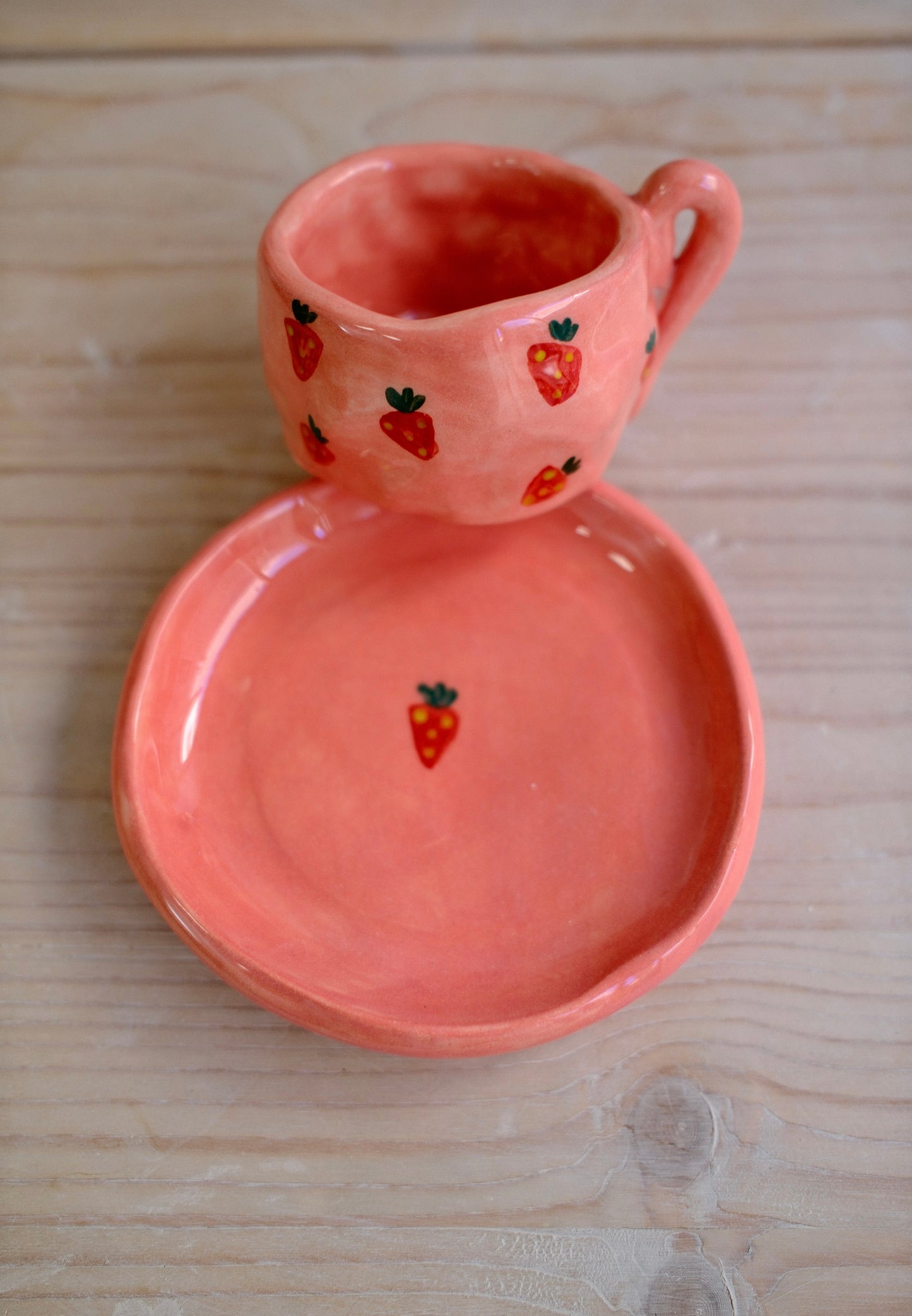 Tazzina da caffè + piattino [FRAGOLE]