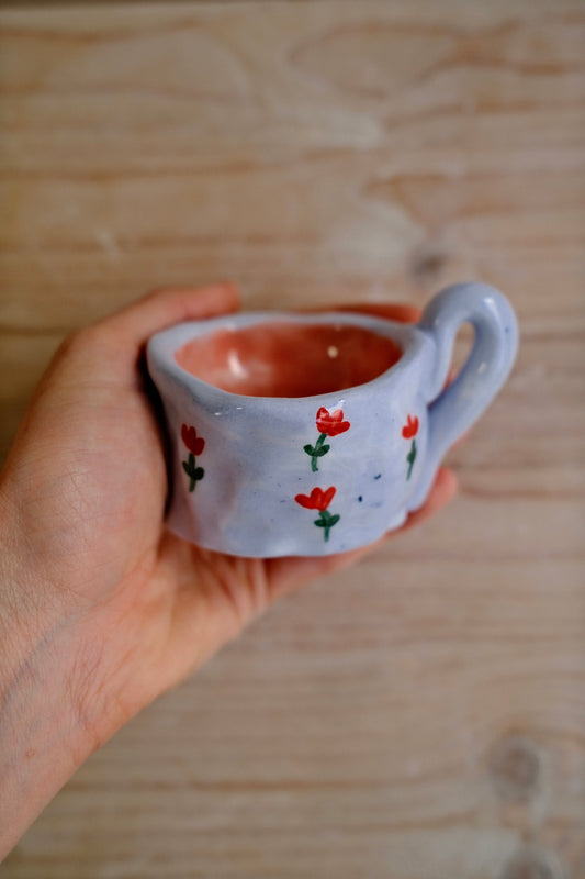 Tazzina da caffè + piattino [FIORI]