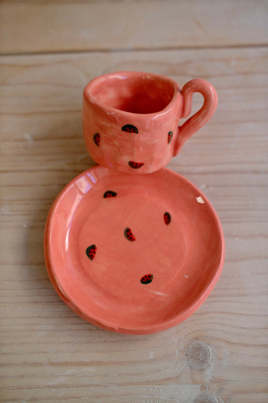 Tazzina da caffè + piattino [ANGURIE]