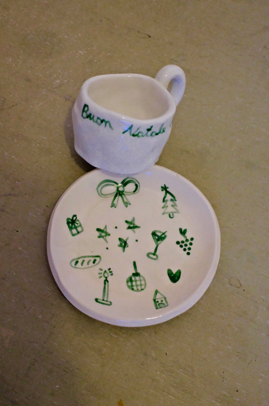 Tazzina da caffè + piattino [BUON NATALE AMORE]