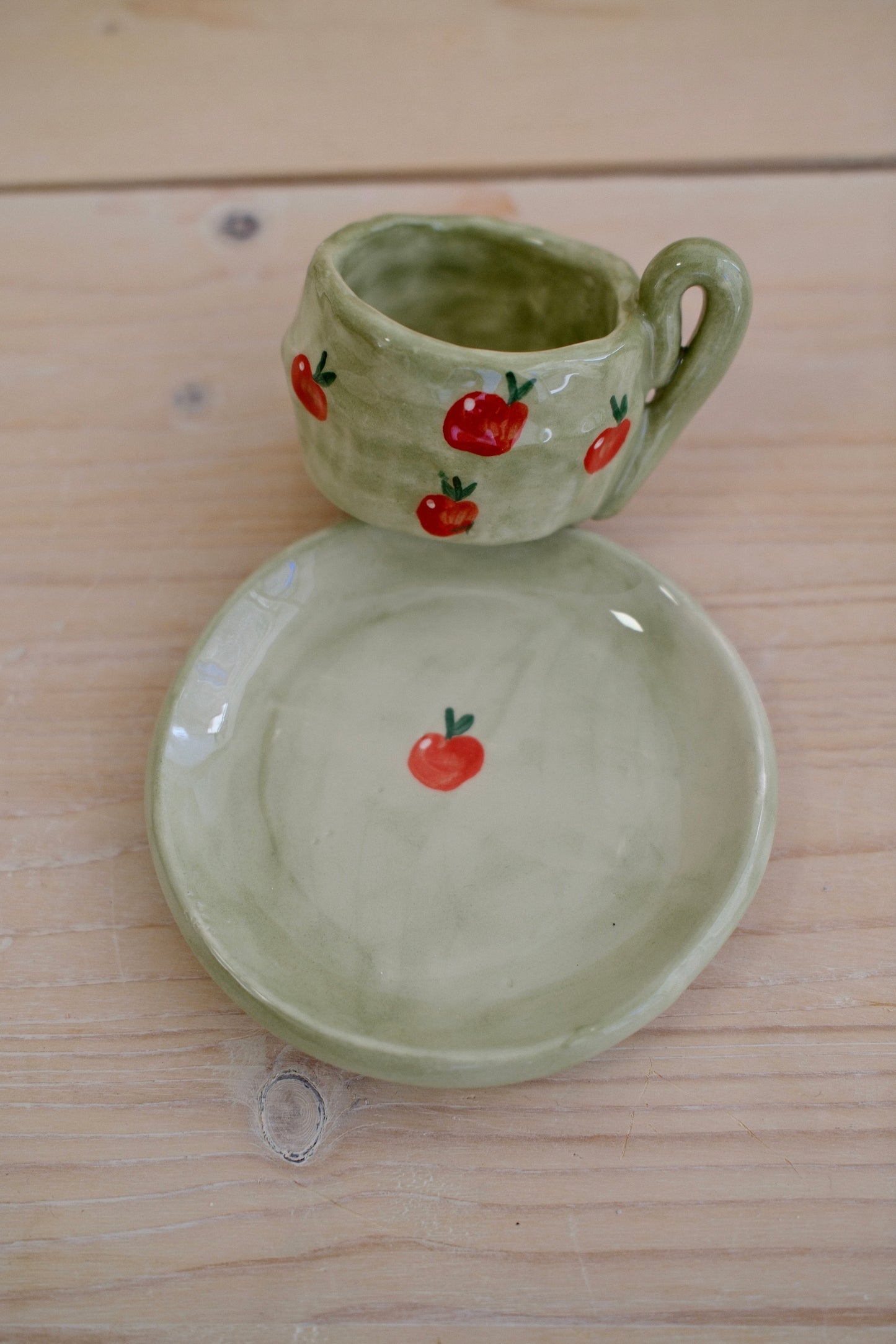 Tazzina da caffè + piattino [MELE]