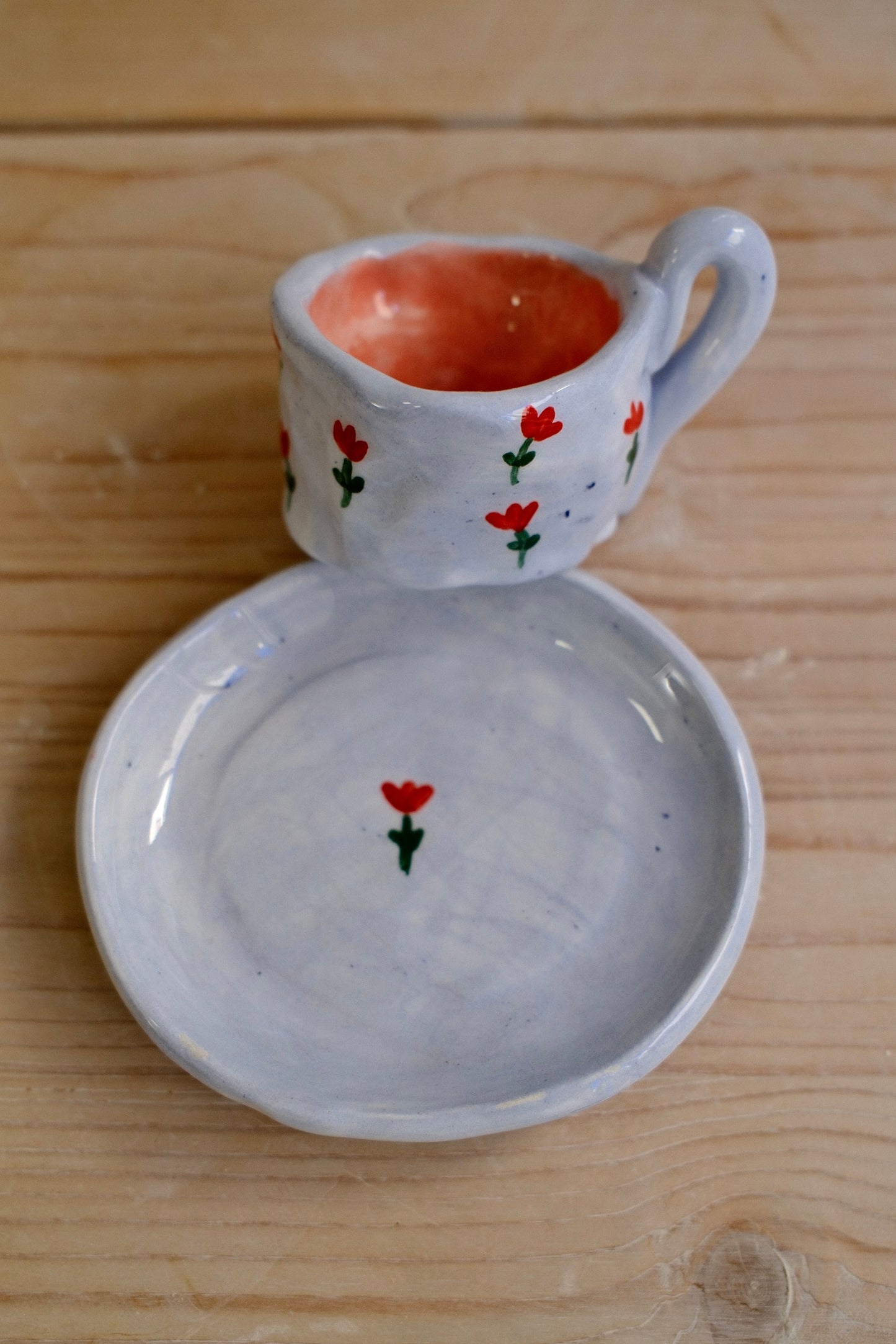 Tazzina da caffè + piattino [FIORI]