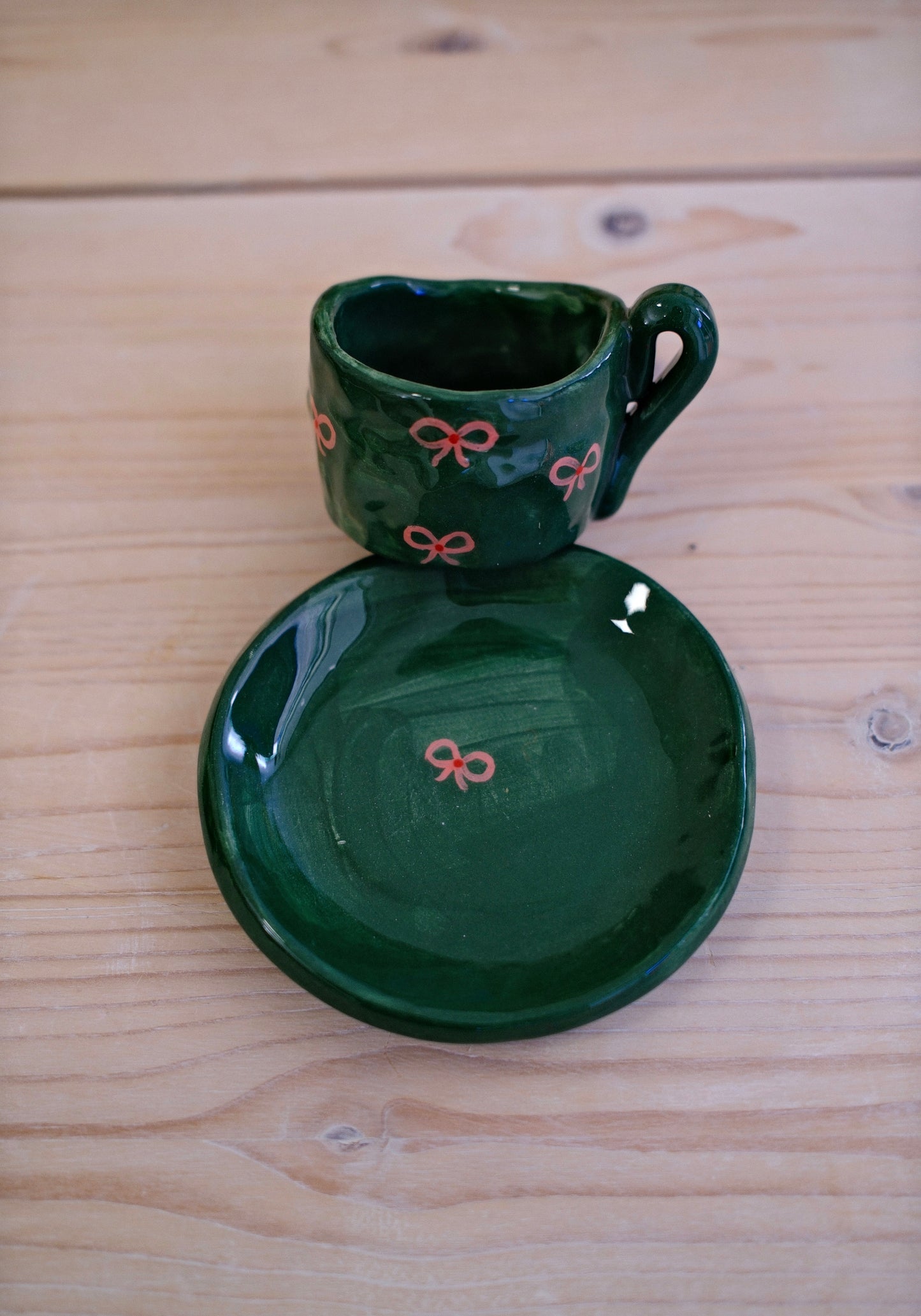 Tazzina da caffè + piattino [FIOCCHI]