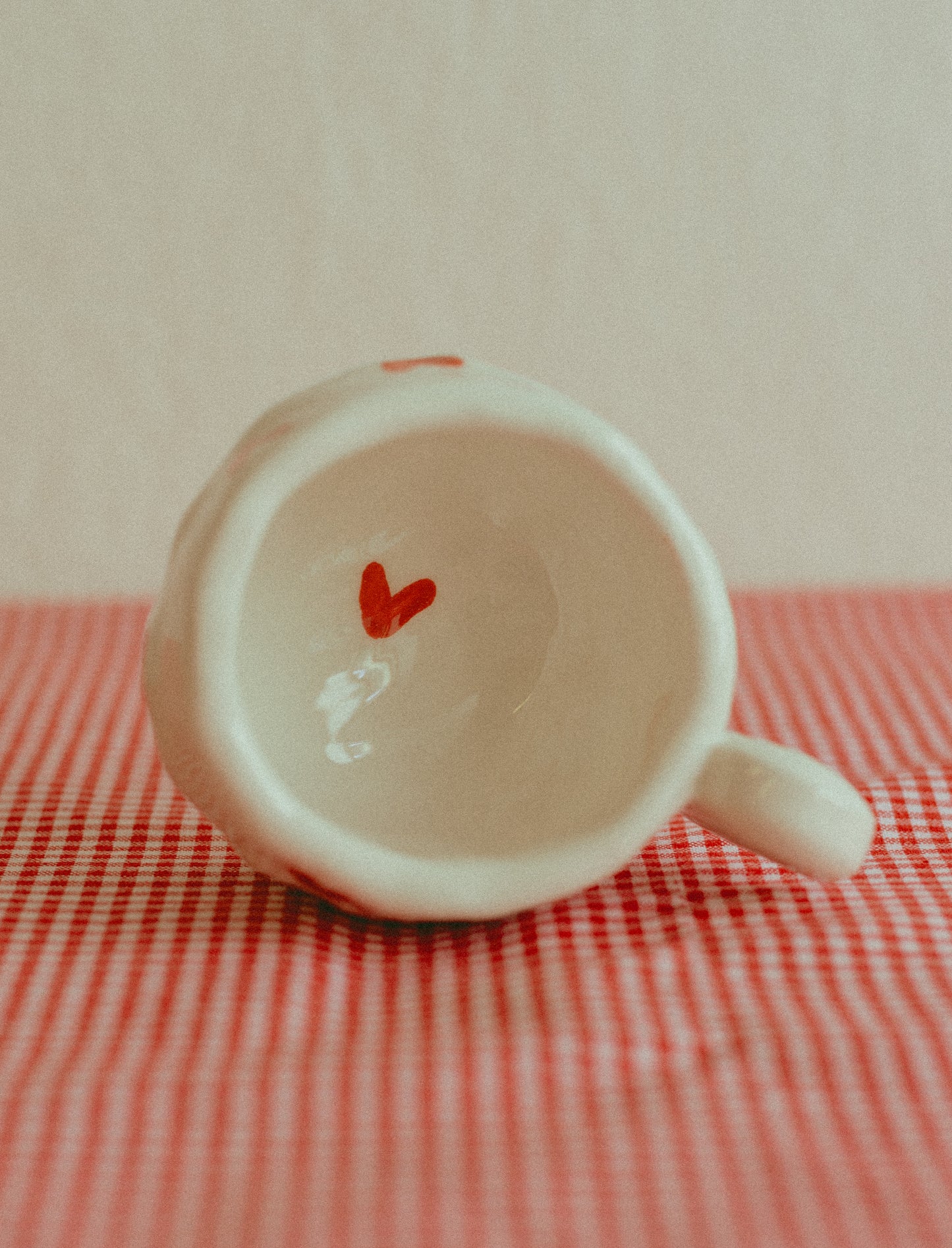 Tazzina da caffè con piattino [CUORI - BIANCO]