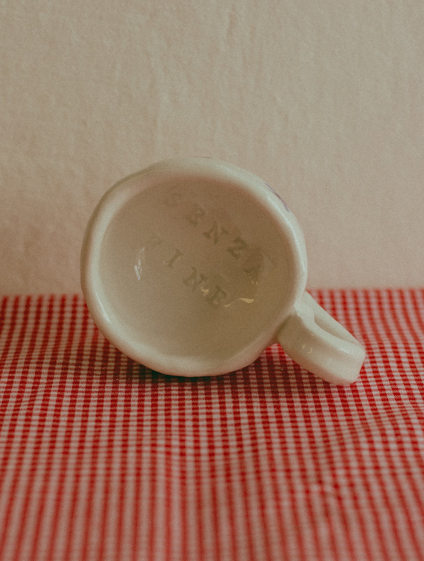 Ceramic coffee cup with matching saucer [STELLE - BIANCO]