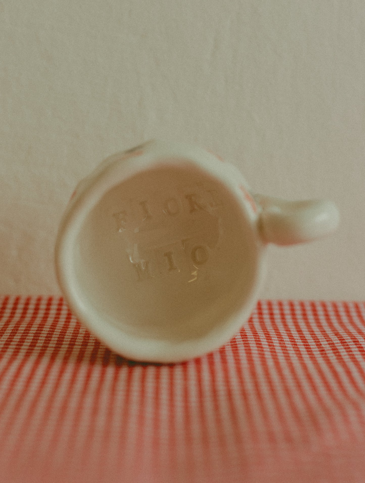Ceramic coffee cup with matching saucer [TULIPANI - BIANCO]