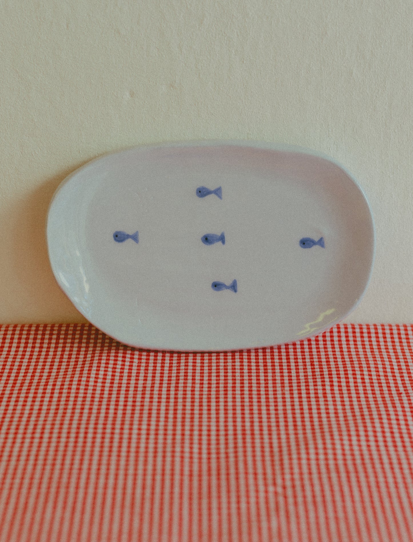Ceramic coffee cup with matching saucer [PESCI - CELESTE]